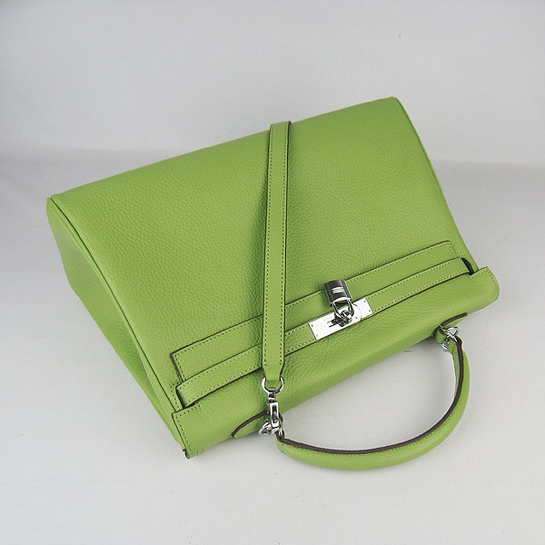 High Quality Hermes Kelly 35CM Togo Leather Bag Green 6308 - Click Image to Close